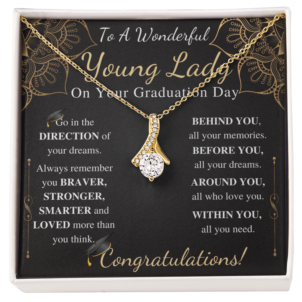 To a wonderful young lady on your graduation day alluring beauty