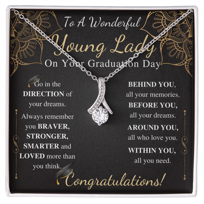 To a wonderful young lady on your graduation day alluring beauty