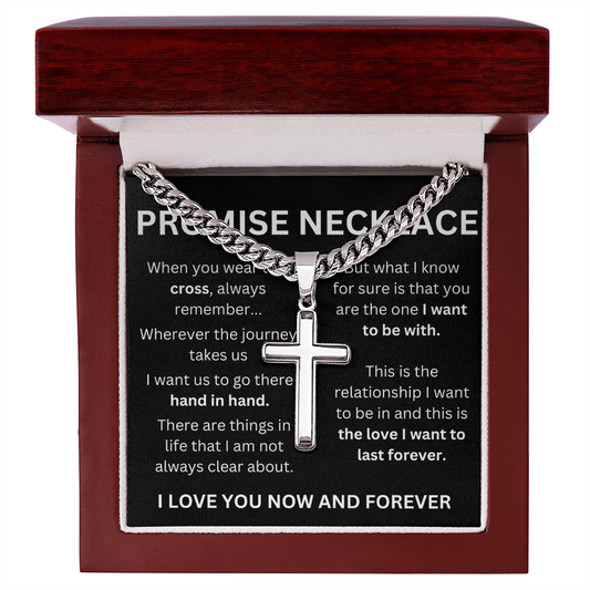 promise necklace cuban cross necklace
